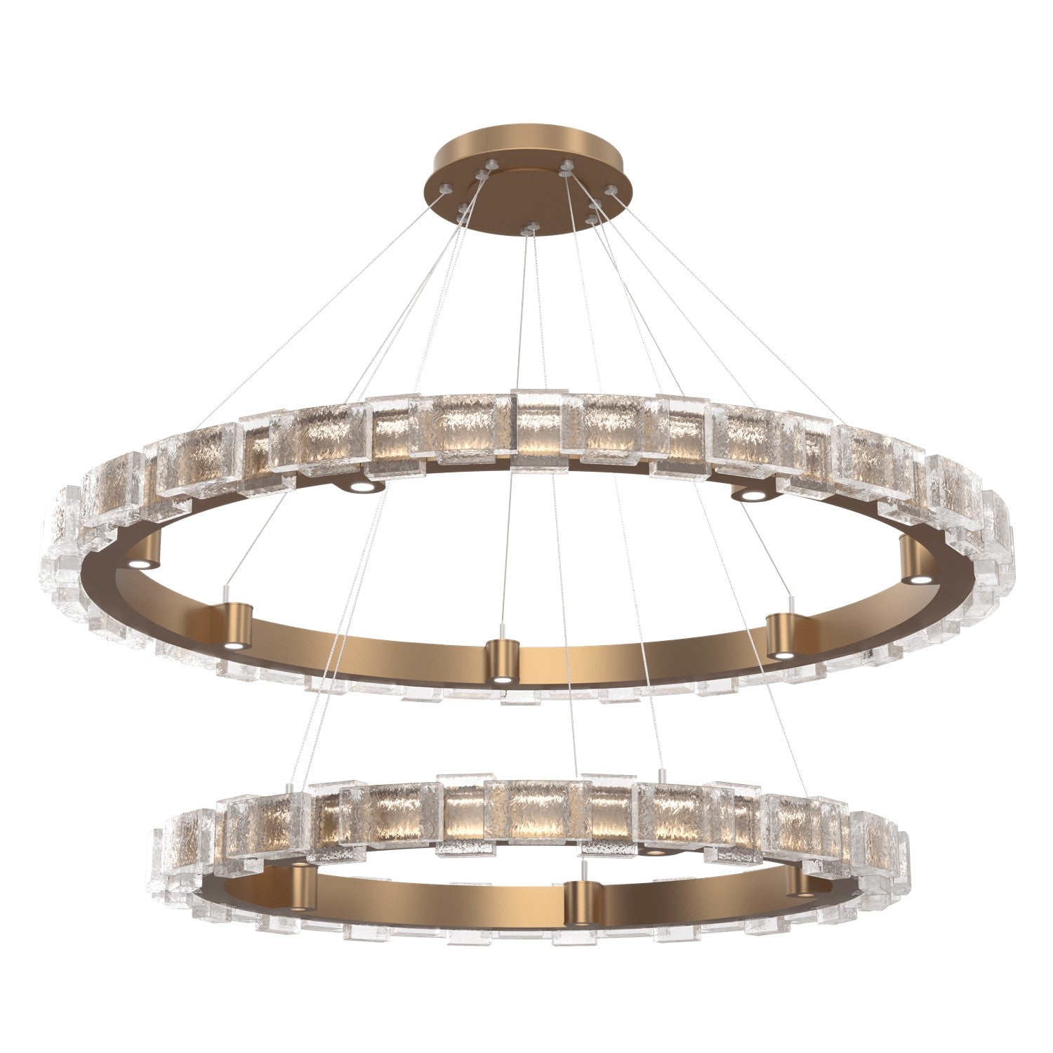 Hammerton Studio - CHB0087-2T-NB-TE-CA1-L3 - LED Chandelier - Tessera - Novel Brass