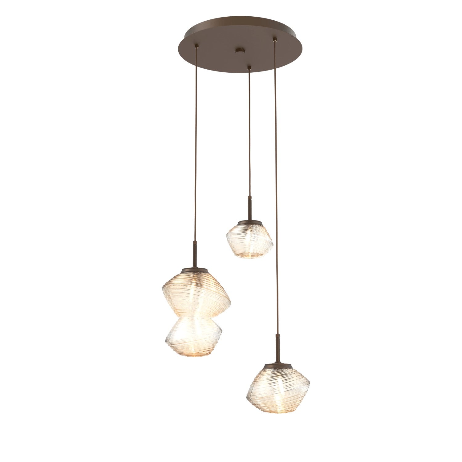 Hammerton Studio - CHB0089-03-FB-A-C01-L1 - LED Pendant - Mesa - Flat Bronze