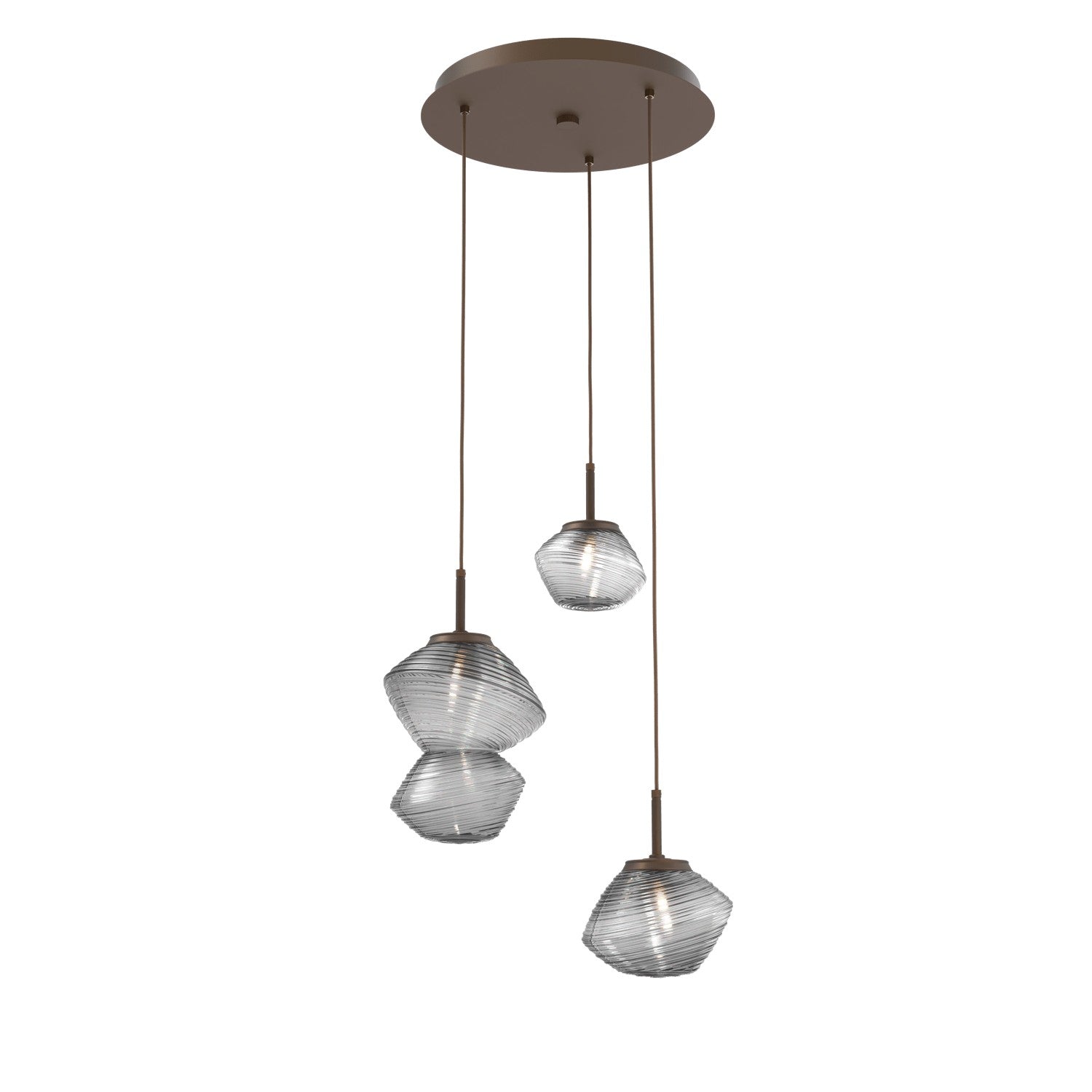 Hammerton Studio - CHB0089-03-FB-S-C01-L1 - LED Pendant - Mesa - Flat Bronze