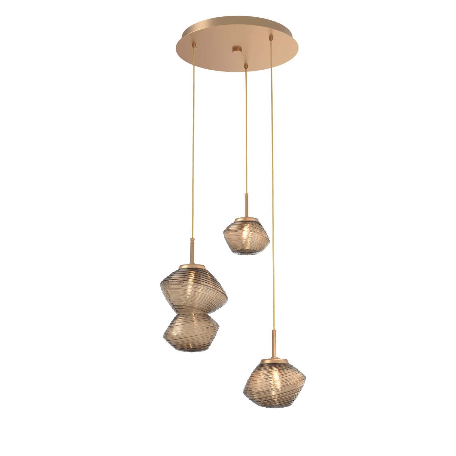 Hammerton Studio - CHB0089-03-NB-B-C01-L1 - LED Pendant - Mesa - Novel Brass