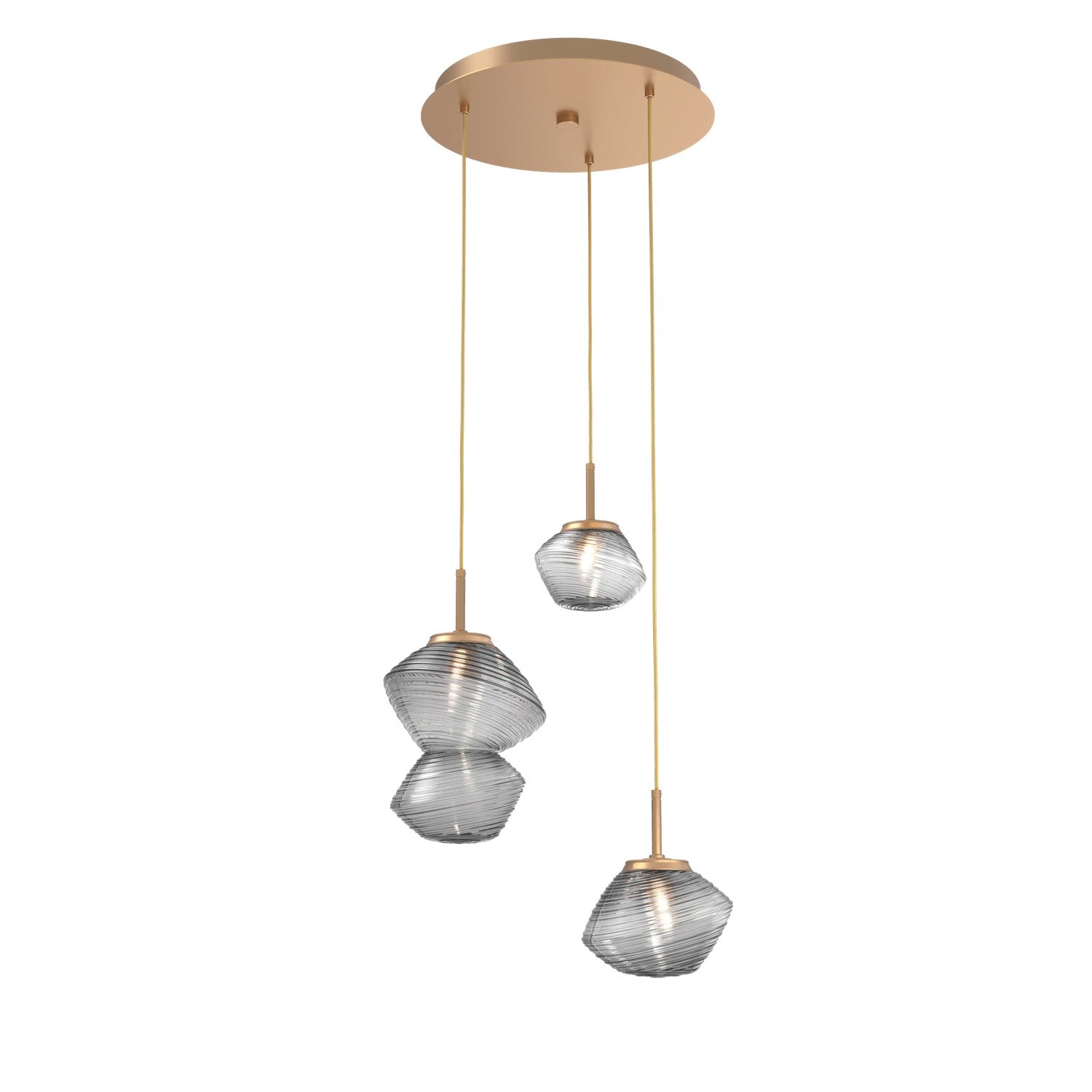 Hammerton Studio - CHB0089-03-NB-S-C01-L1 - LED Pendant - Mesa - Novel Brass