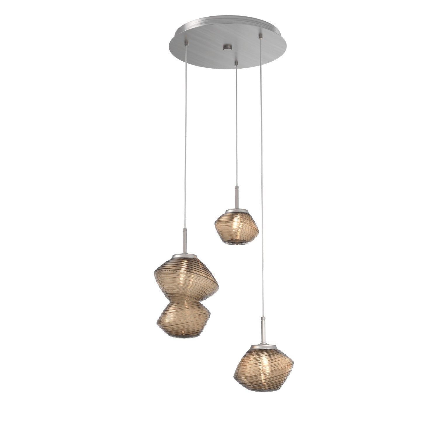 Hammerton Studio - CHB0089-03-SN-B-C01-L1 - LED Pendant - Mesa - Satin Nickel