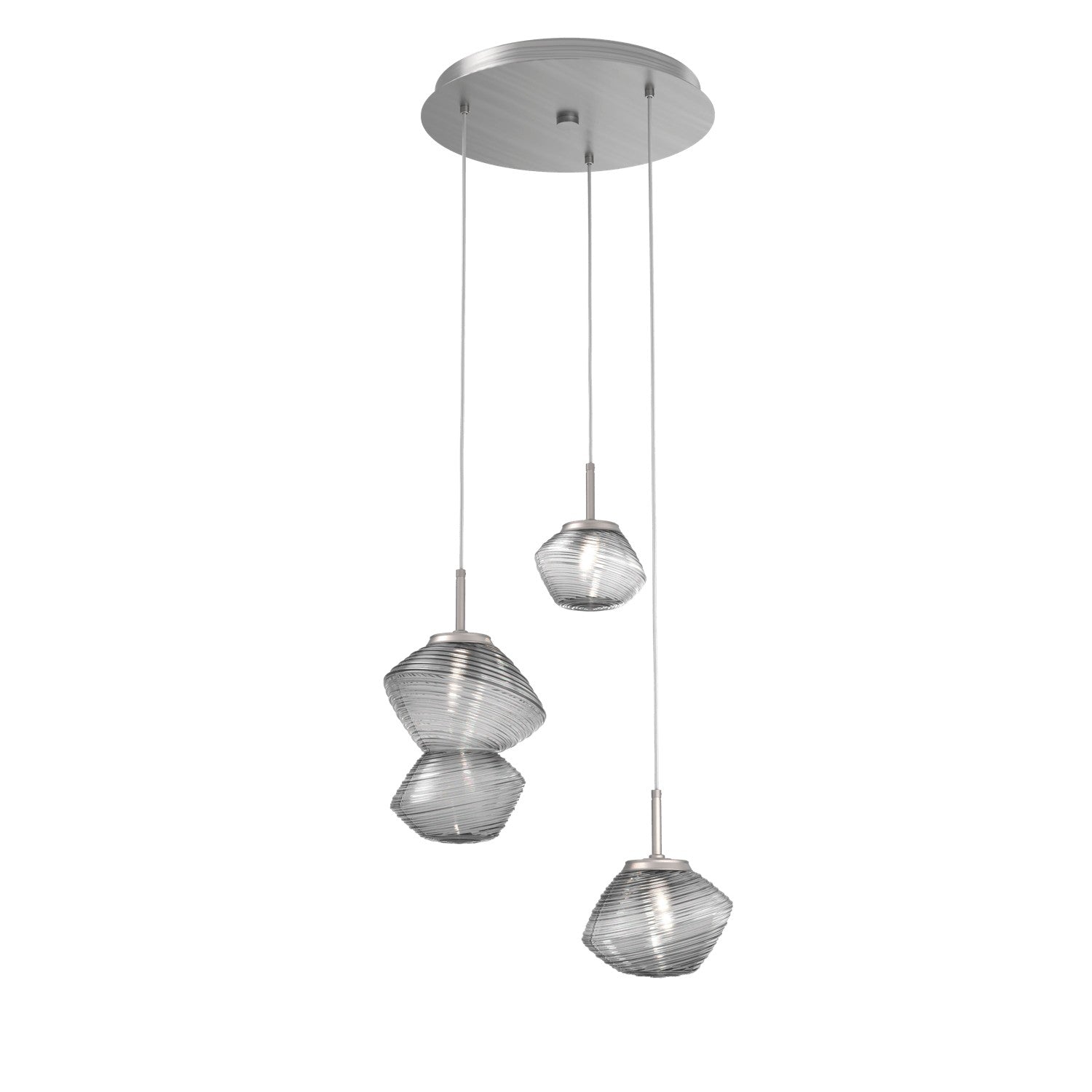 Hammerton Studio - CHB0089-03-SN-S-C01-L3 - LED Pendant - Mesa - Satin Nickel