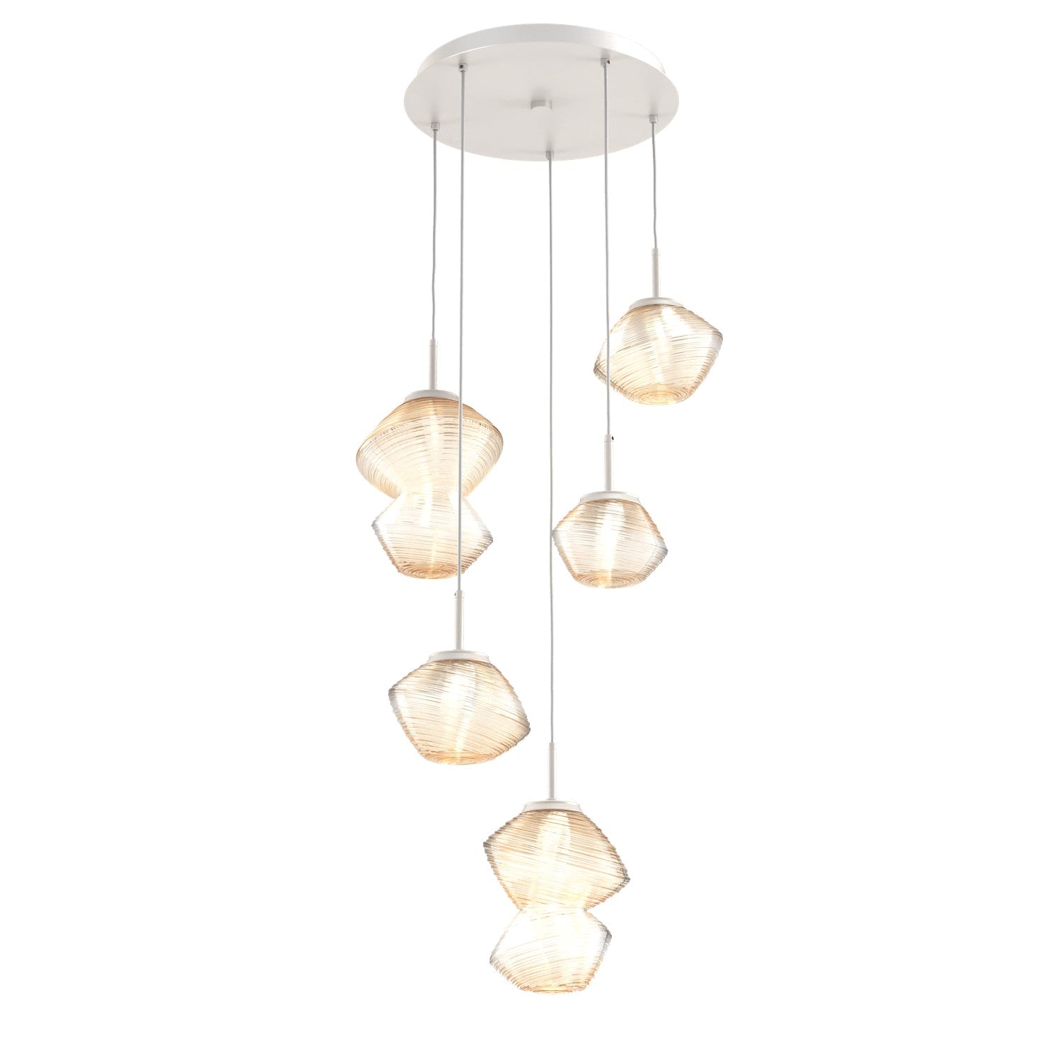 Hammerton Studio - CHB0089-05-BS-A-C01-L1 - LED Pendant - Mesa - Beige Silver