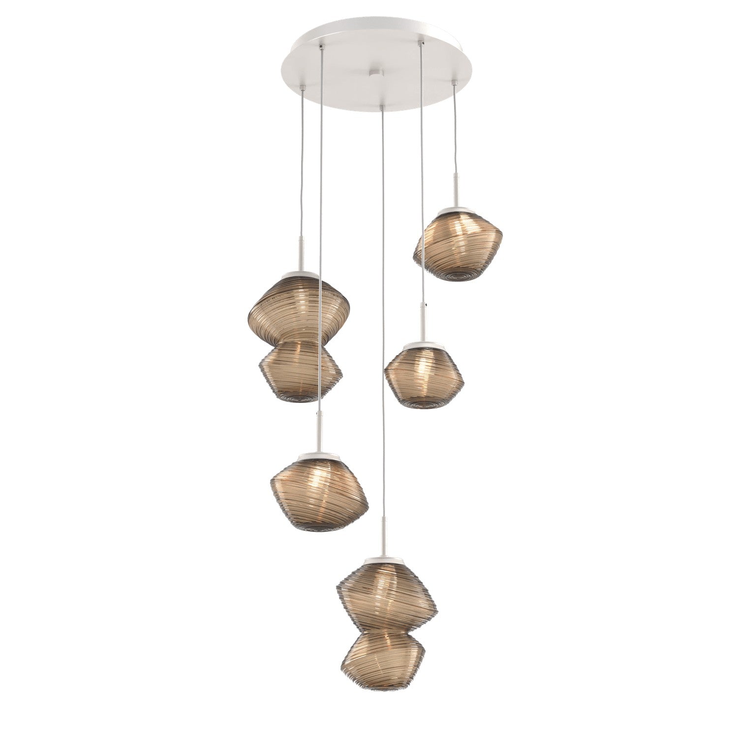 Hammerton Studio - CHB0089-05-BS-B-C01-L1 - LED Pendant - Mesa - Beige Silver