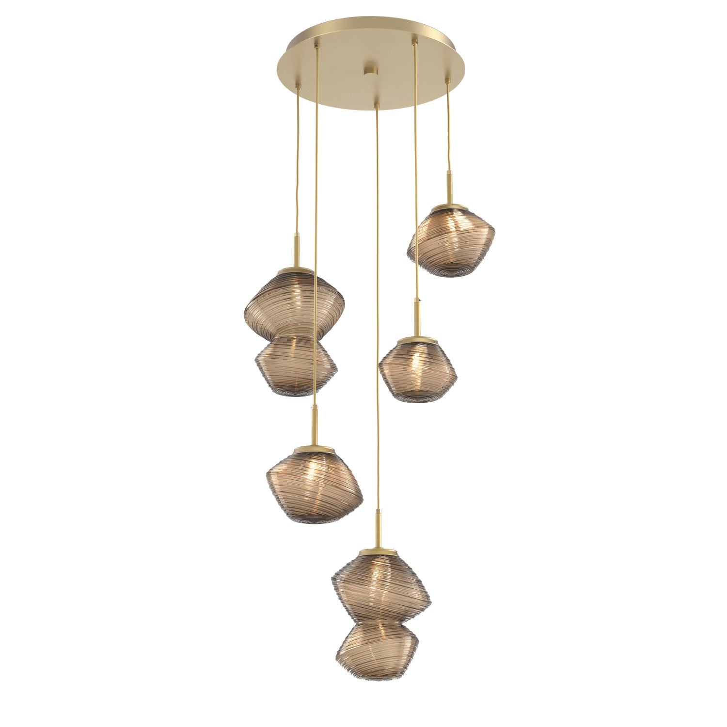 Hammerton Studio - CHB0089-05-GB-B-C01-L1 - LED Pendant - Mesa - Gilded Brass