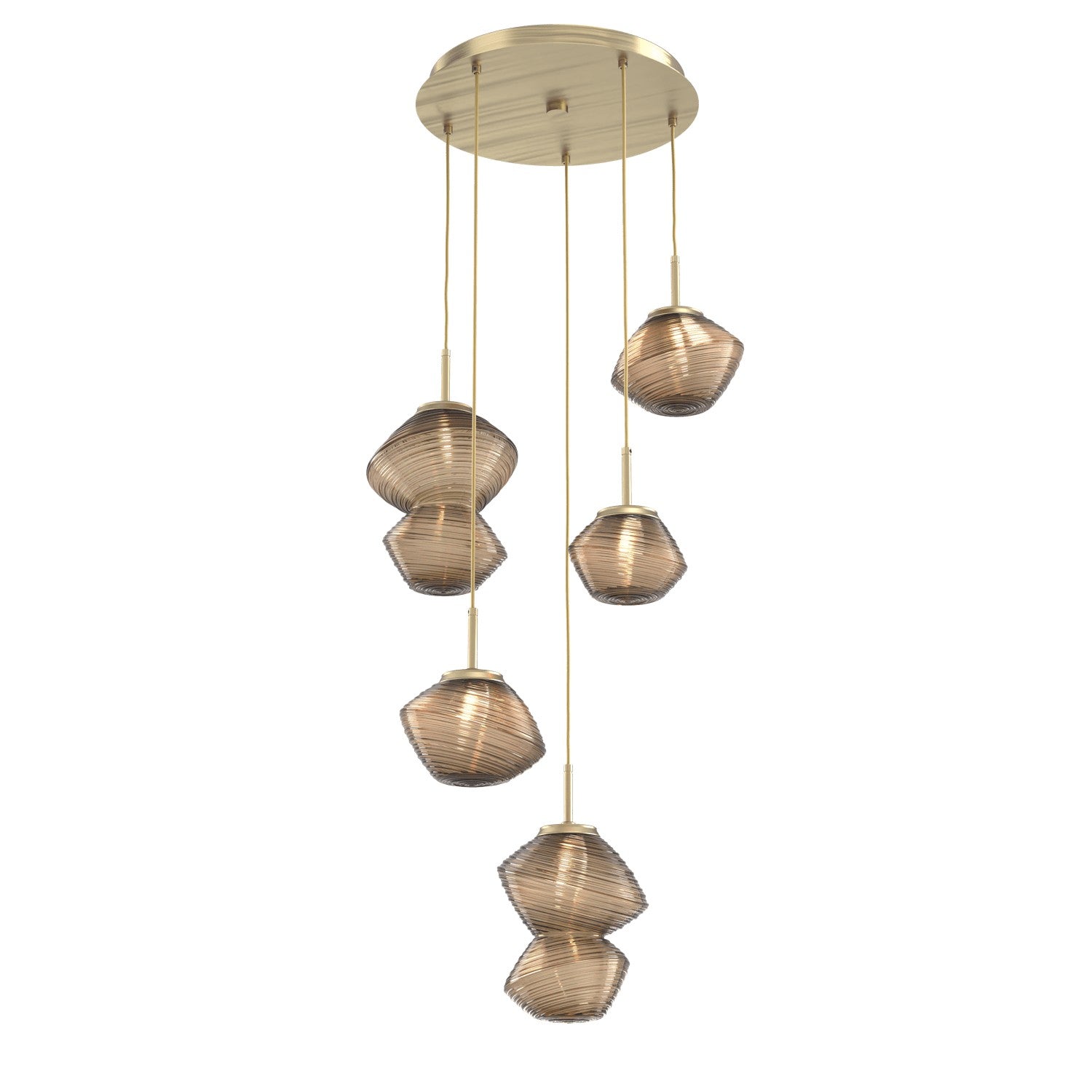 Hammerton Studio - CHB0089-05-HB-B-C01-L1 - LED Pendant - Mesa - Heritage Brass