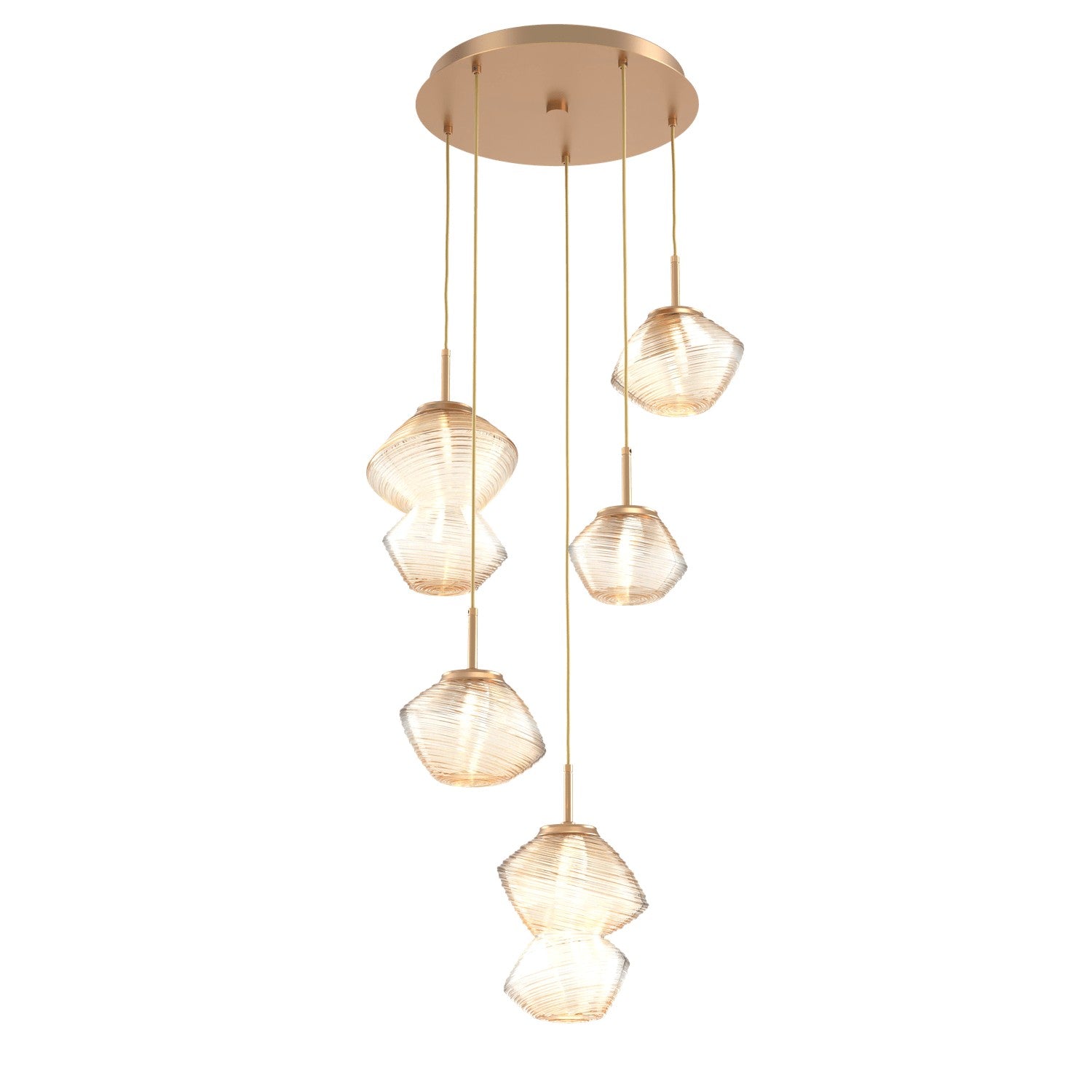 Hammerton Studio - CHB0089-05-NB-A-C01-L3 - LED Pendant - Mesa - Novel Brass