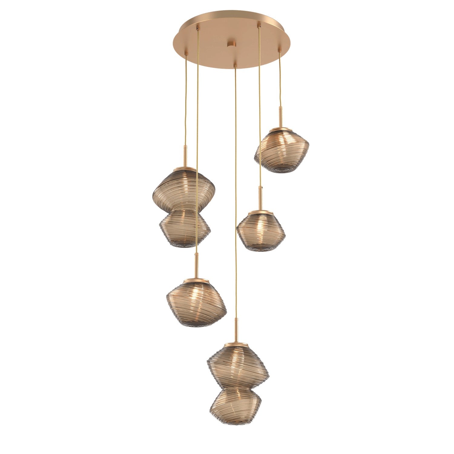 Hammerton Studio - CHB0089-05-NB-B-C01-L1 - LED Pendant - Mesa - Novel Brass