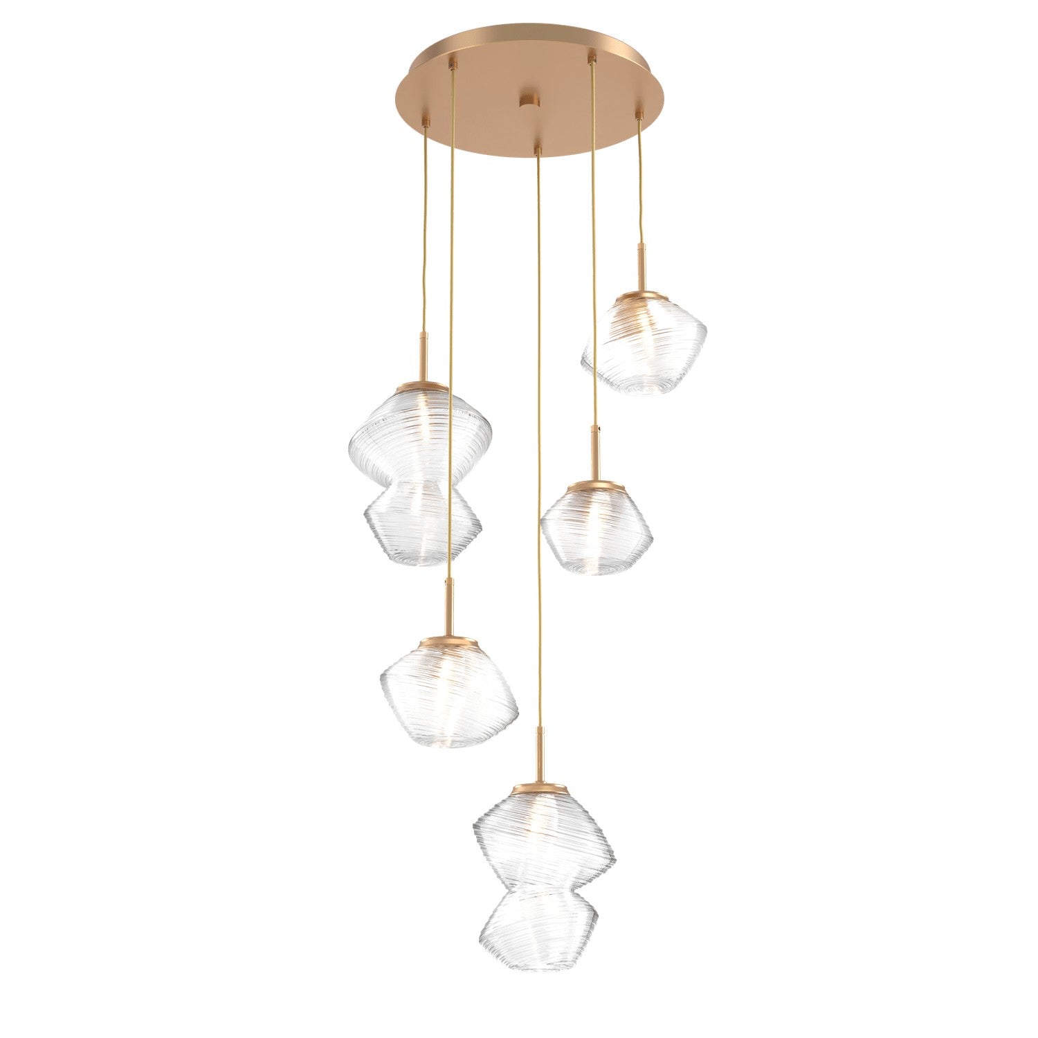 Hammerton Studio - CHB0089-05-NB-C-C01-L3 - LED Pendant - Mesa - Novel Brass