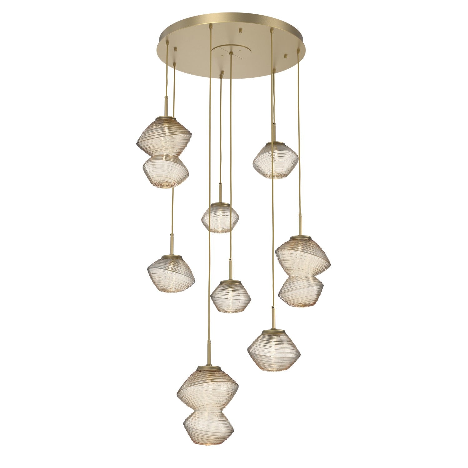 Hammerton Studio - CHB0089-08-GB-A-C01-L3 - LED Chandelier - Mesa - Gilded Brass