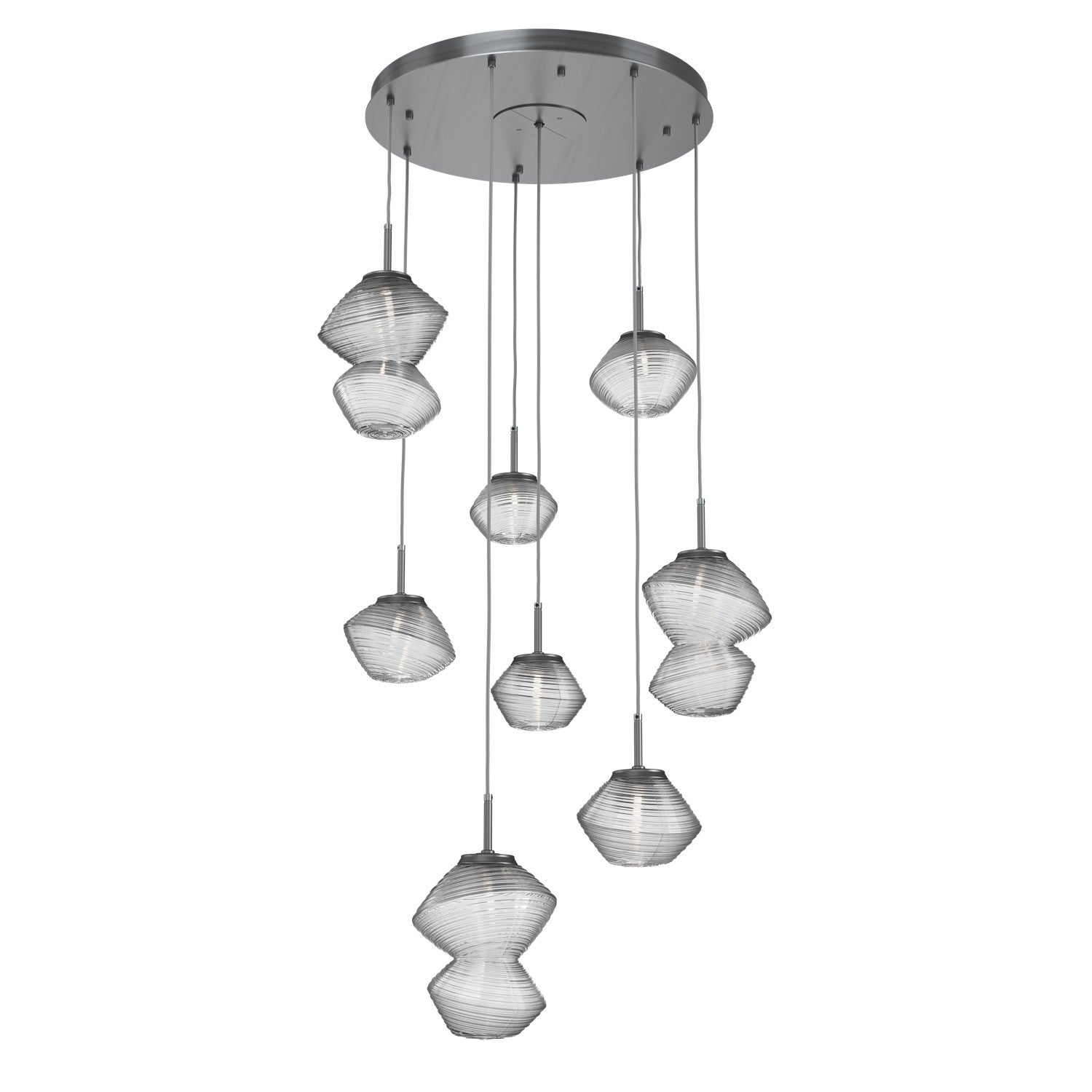 Hammerton Studio - CHB0089-08-GM-C-C01-L3 - LED Chandelier - Mesa - Gunmetal