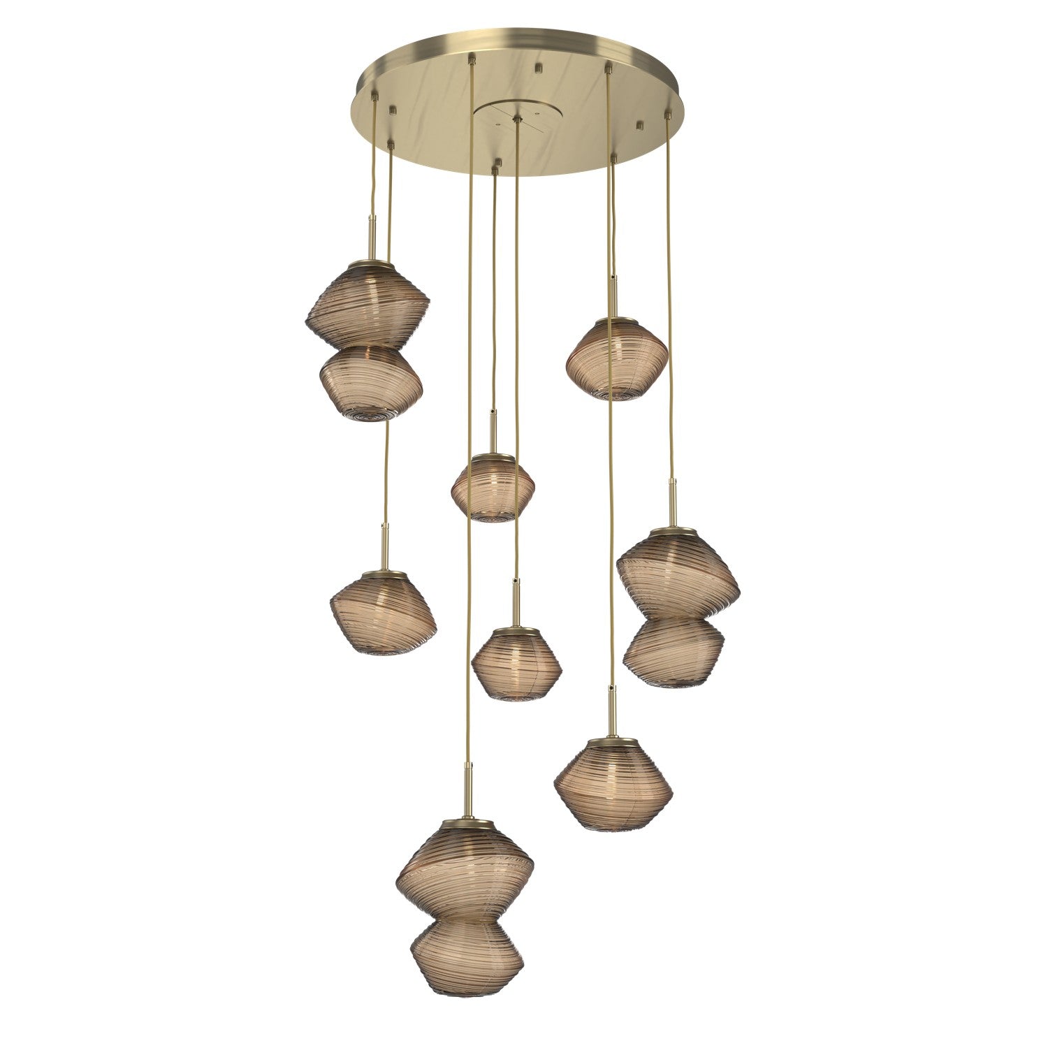 Hammerton Studio - CHB0089-08-HB-B-C01-L1 - LED Chandelier - Mesa - Heritage Brass