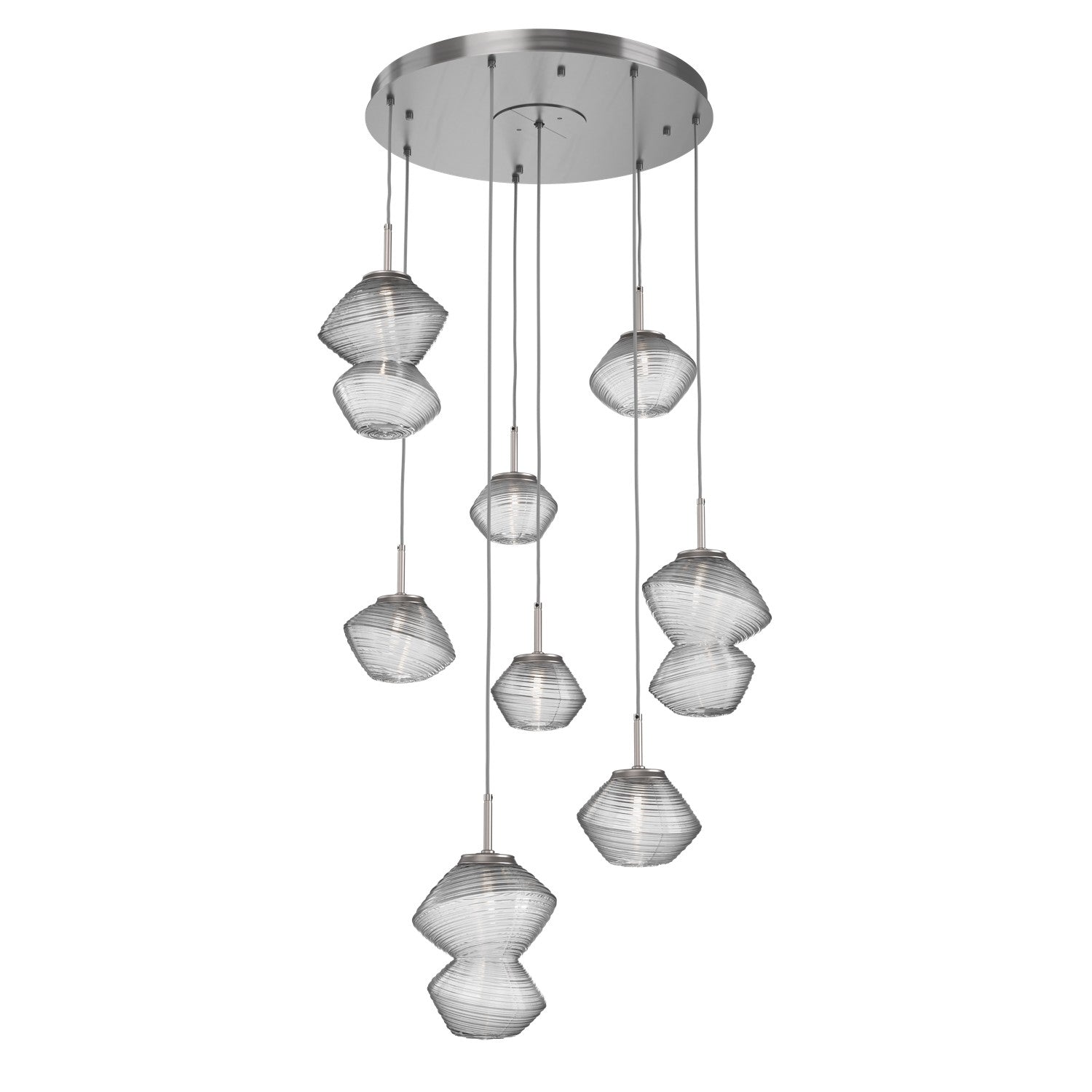 Hammerton Studio - CHB0089-08-SN-C-C01-L1 - LED Chandelier - Mesa - Satin Nickel