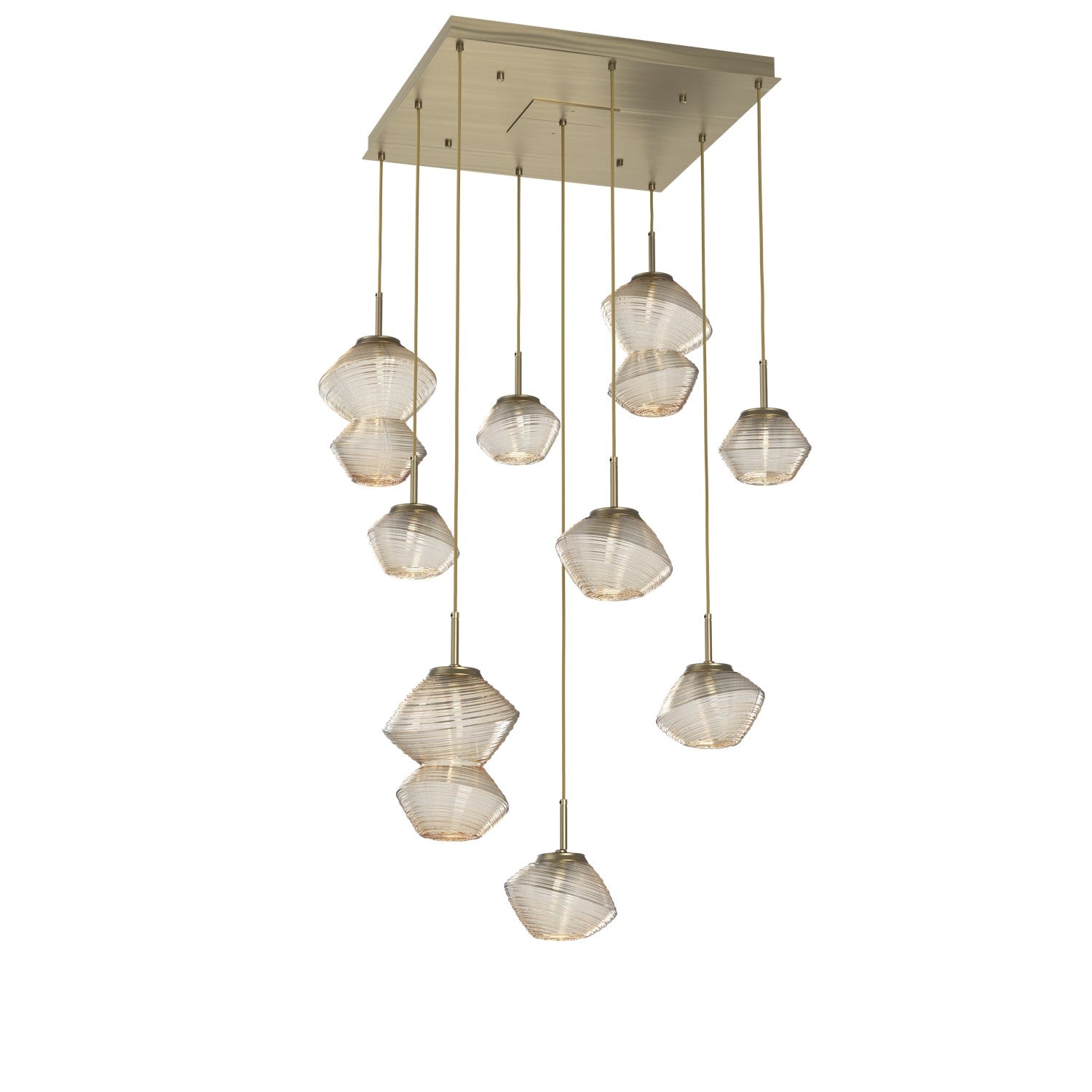 Hammerton Studio - CHB0089-09-HB-A-C01-L1 - LED Chandelier - Mesa - Heritage Brass