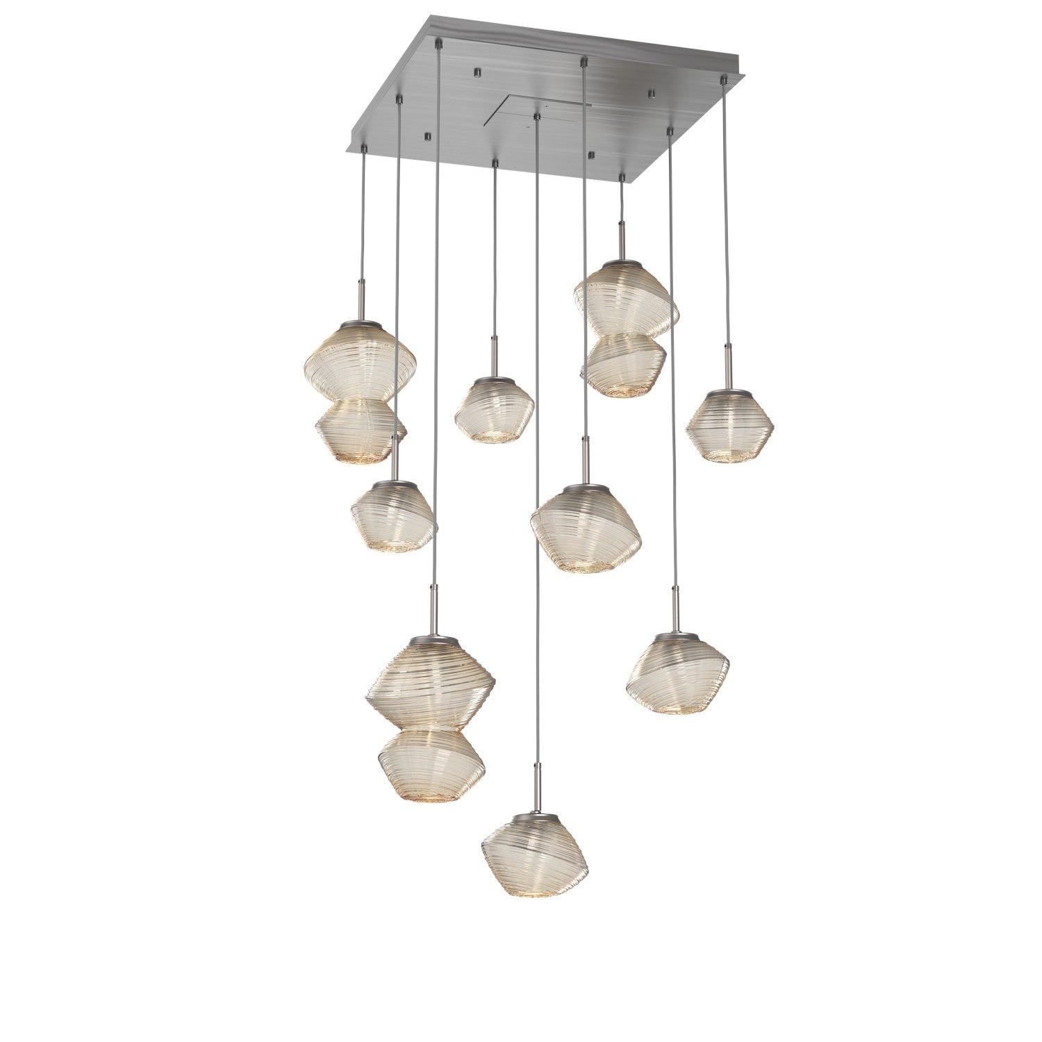 Hammerton Studio - CHB0089-09-SN-A-C01-L1 - LED Chandelier - Mesa - Satin Nickel