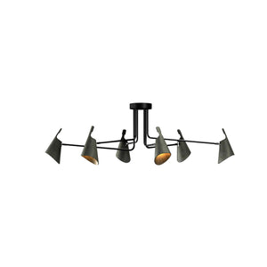 Accord Lighting - 5104.46 - Six Light Ceiling Mount - Balance - Organic Black