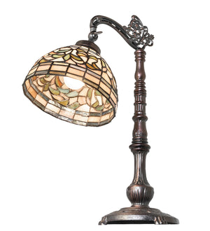 Meyda Tiffany - 244792 - One Light Table Lamp - Tiffany Turning Leaf - Mahogany Bronze