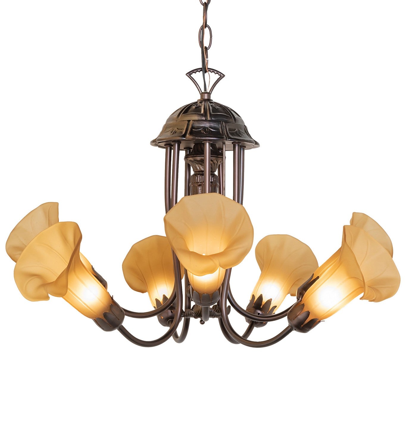 Meyda Tiffany - 251588 - Seven Light Chandelier - Amber - Mahogany Bronze