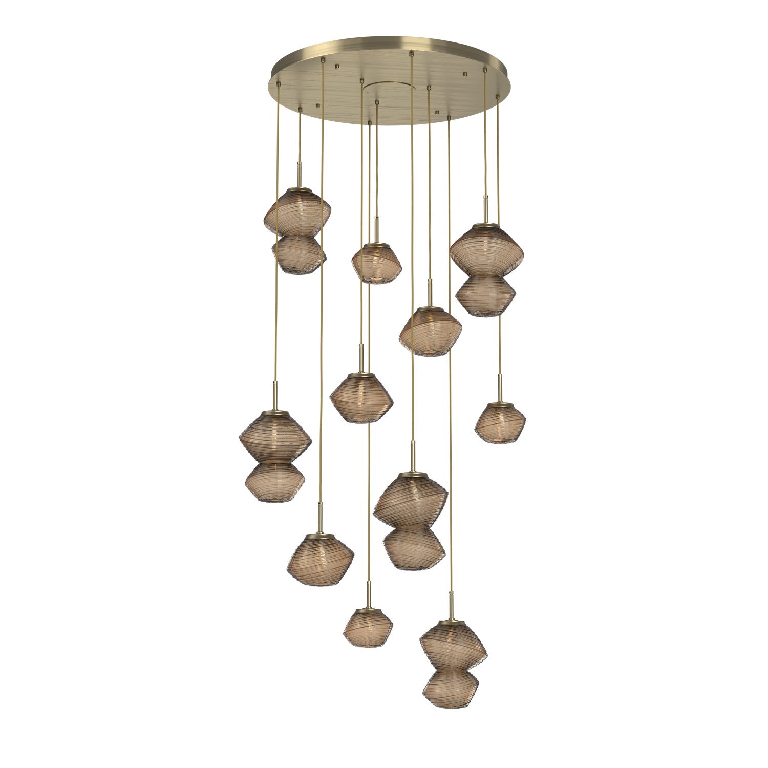 Hammerton Studio - CHB0089-11-HB-B-C01-L1 - LED Chandelier - Mesa - Heritage Brass