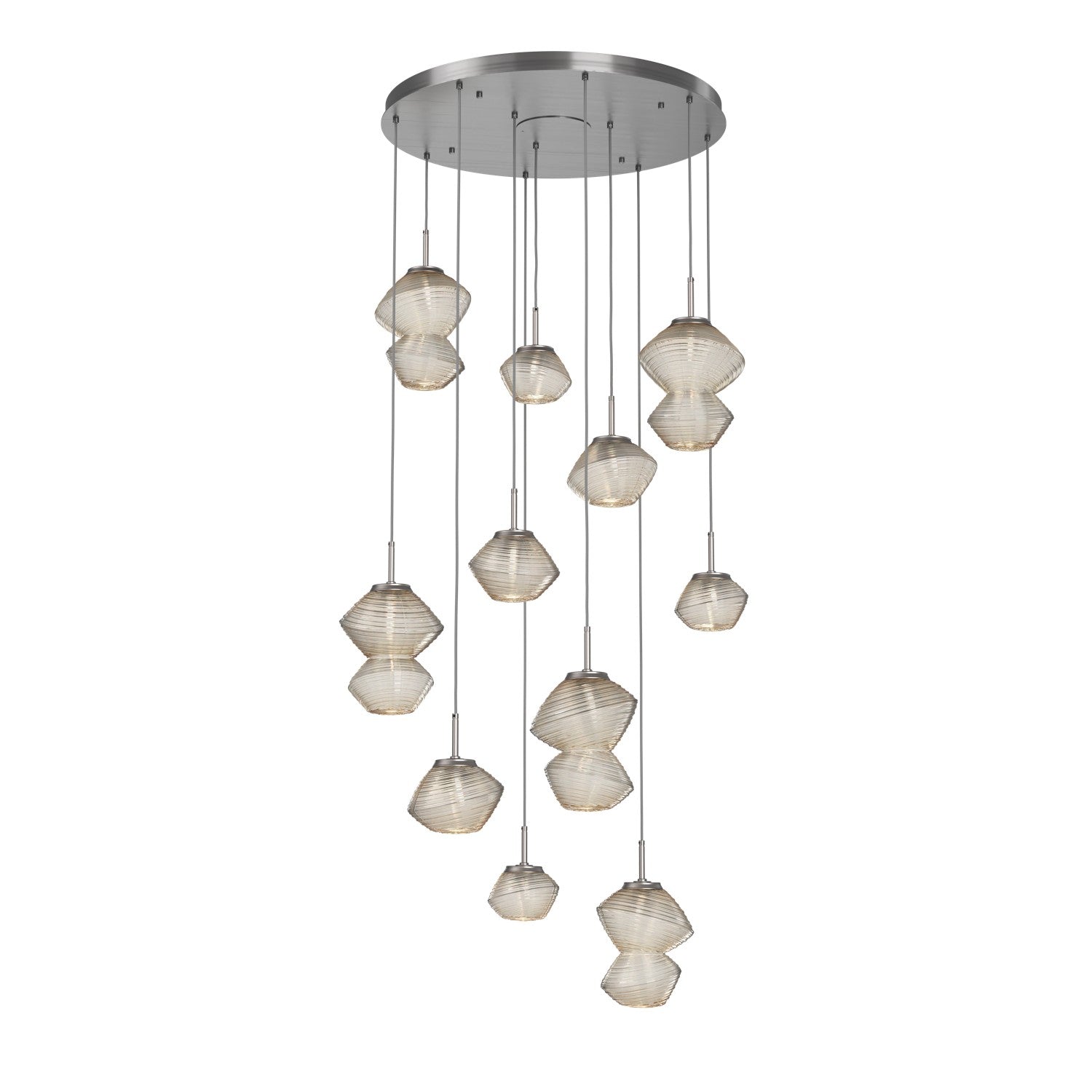 Hammerton Studio - CHB0089-11-SN-A-C01-L1 - LED Chandelier - Mesa - Satin Nickel