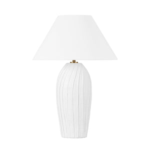 Troy Lighting - PTL2231-PBR/CLW - One Light Table Lamp - Deacon - Patina Brass/Ceramic Loft White