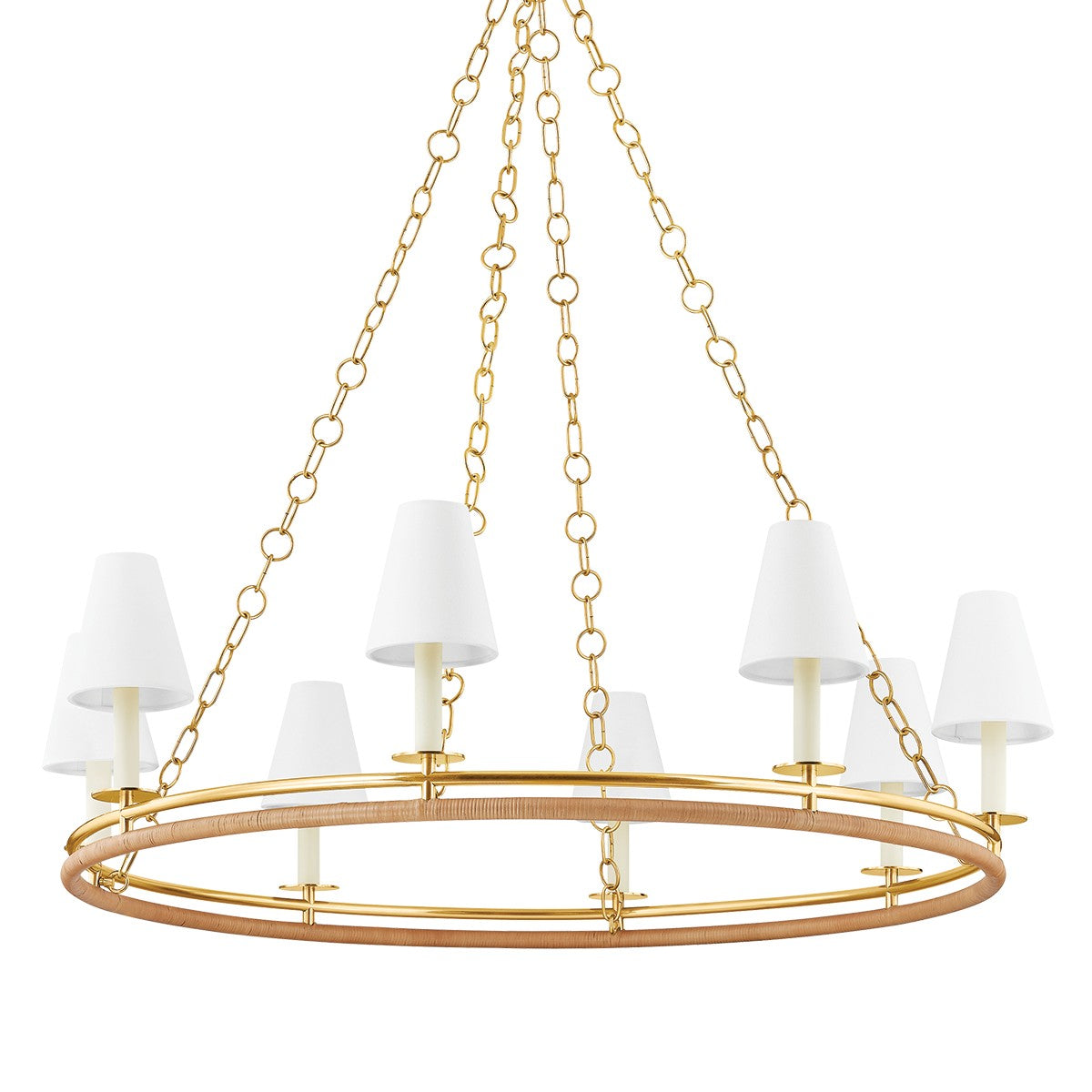 Hudson Valley - 4408-AGB - Eight Light Chandelier - Swanton - Aged Brass