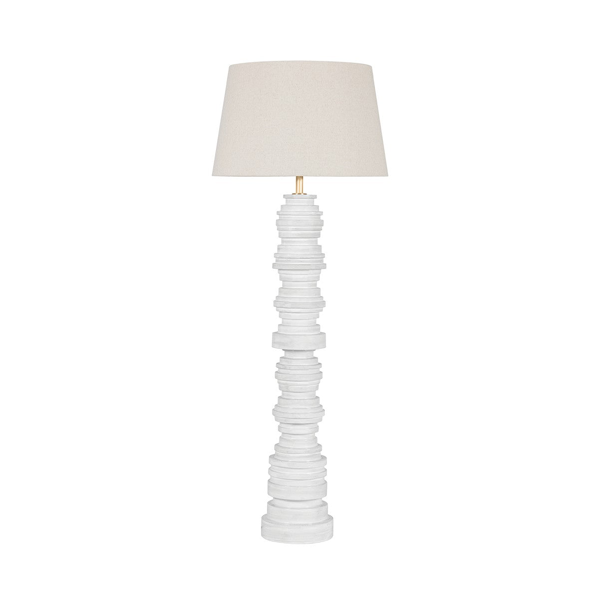 Hudson Valley - L3665-AGB/CGI - One Light Floor Lamp - Wayzata - Aged Brass/ Ceramic Gloss Ivory