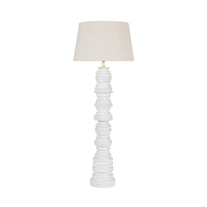 Hudson Valley - L3665-AGB/CGI - One Light Floor Lamp - Wayzata - Aged Brass/ Ceramic Gloss Ivory