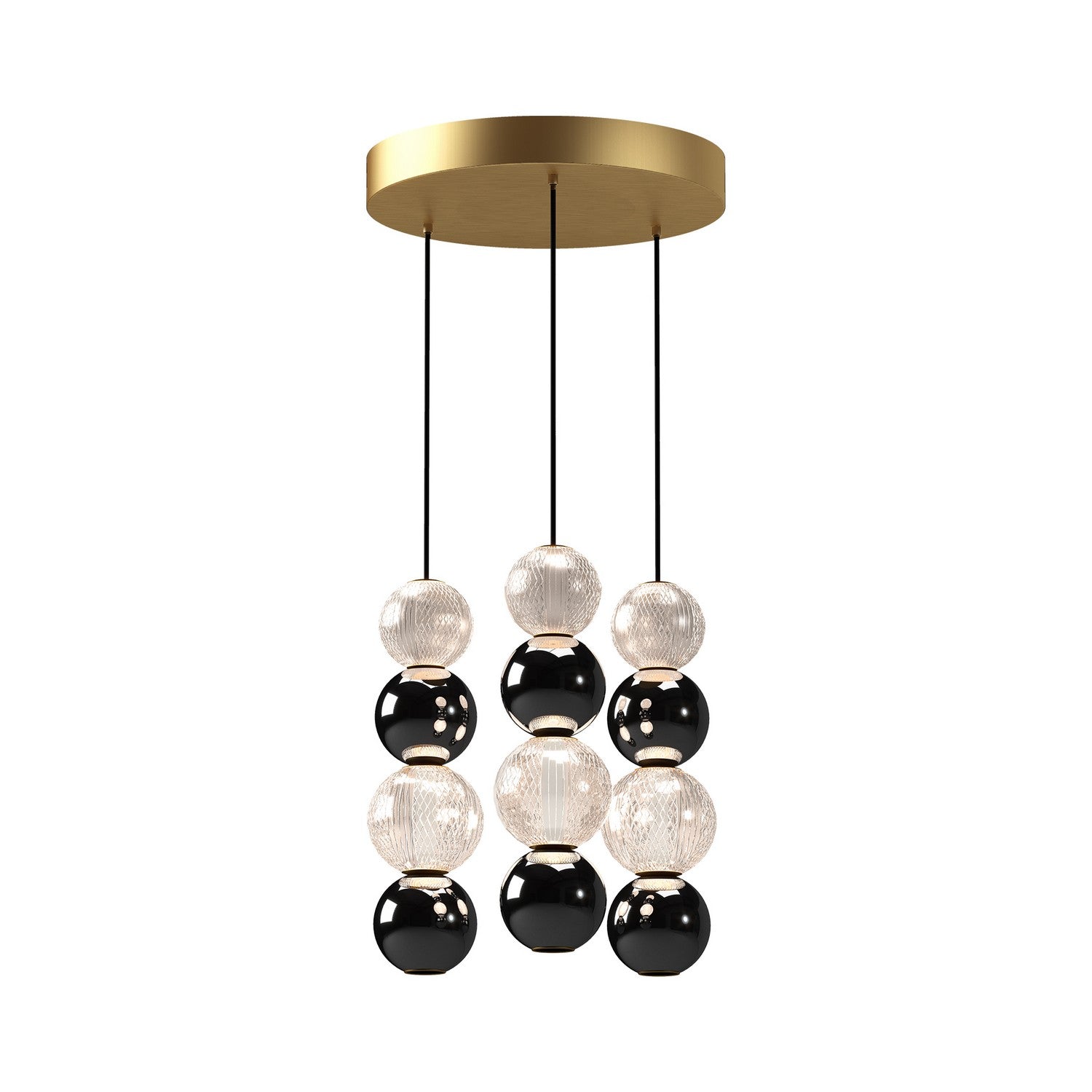 Alora - MP321803NB - LED Pendant - Onyx - Natural Brass