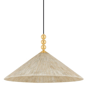 Mitzi - H682701L-AGB - One Light Pendant - Song - Aged Brass