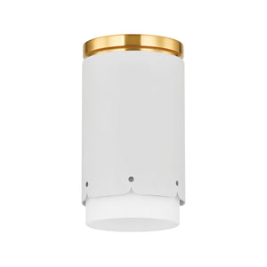 Mitzi - H870501-AGB/SWH - One Light Flush Mount - Asa - Aged Brass/Soft White