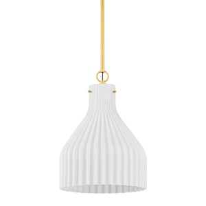 Mitzi - H881701L-AGB - One Light Pendant - Corinthia - Aged Brass