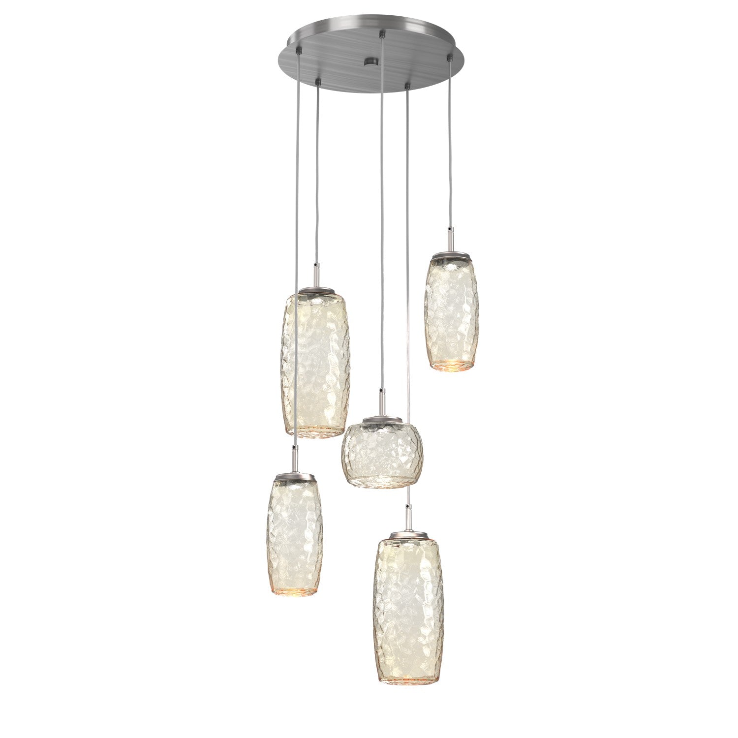 Hammerton Studio - CHB0091-05-SN-A-C01-L1 - LED Pendant - Vessel - Satin Nickel