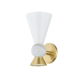 Mitzi - H908101-AGB - One Light Wall Sconce - Mona - Aged Brass