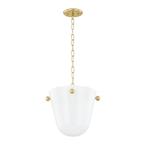 Mitzi - H923701-AGB - One Light Pendant - Rima - Aged Brass