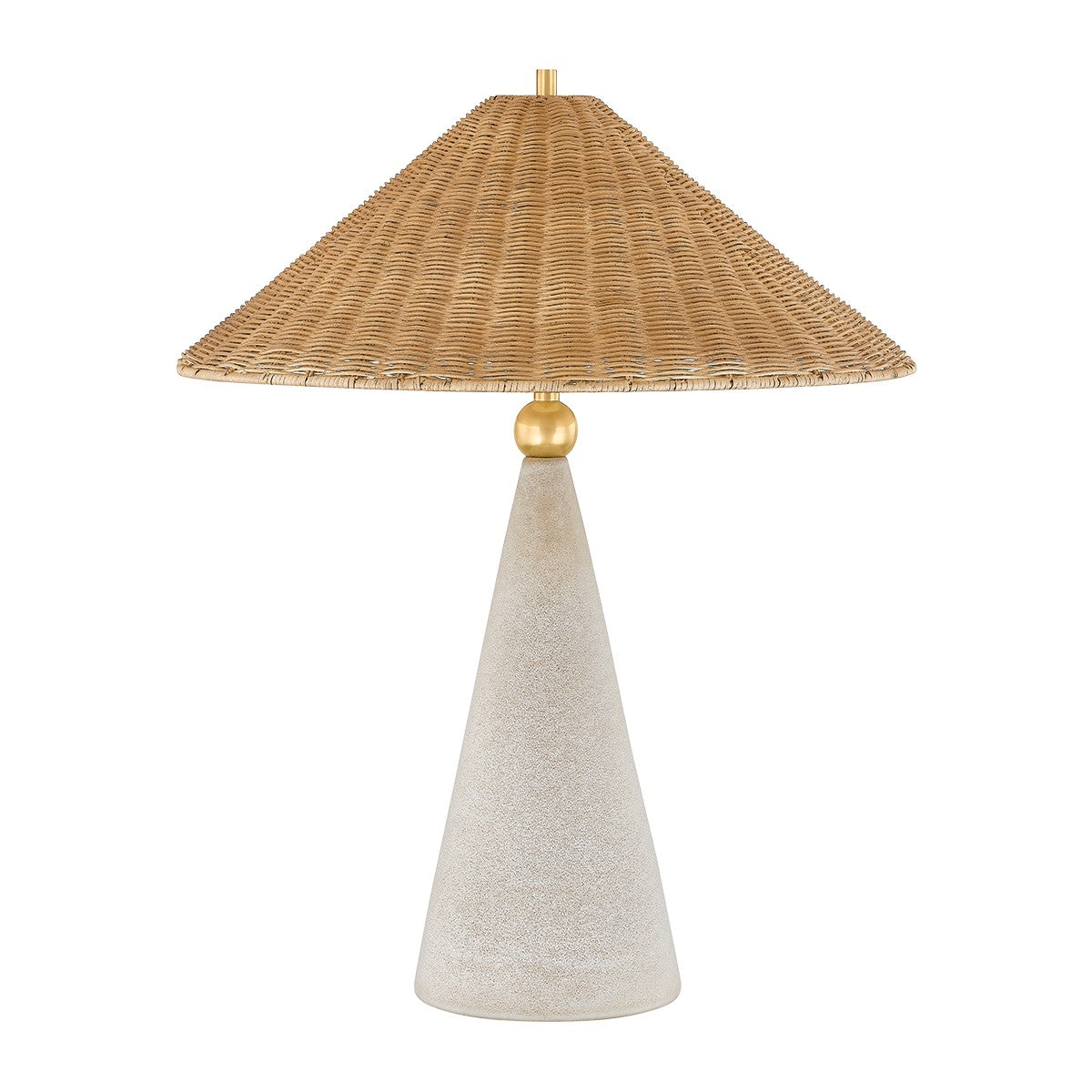 Mitzi - HL968201-AGB/CDW - One Light Table Lamp - Perilla - Aged Brass/ Ceramic Windswept White