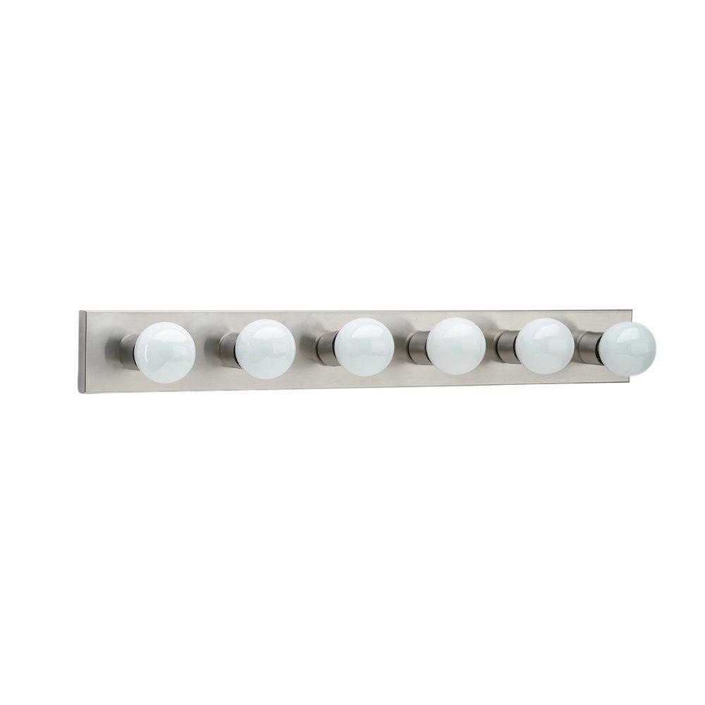 Generation Lighting. - 4739-98 - Six Light Wall / Bath - Center Stage - Brushed Stainless