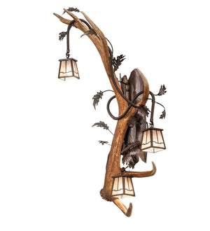 Meyda Tiffany - 266424 - Three Light Wall Sconce - Antlers - Copper Vein