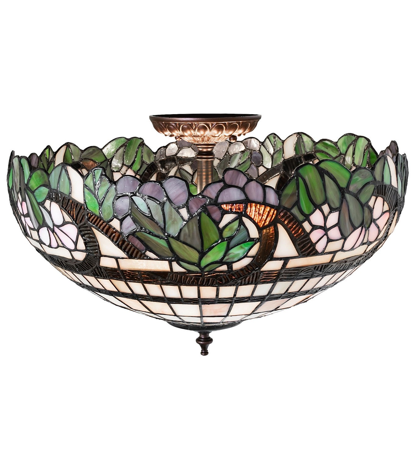 Meyda Tiffany - 267013 - Four Light Flushmount - Handel Grapevine