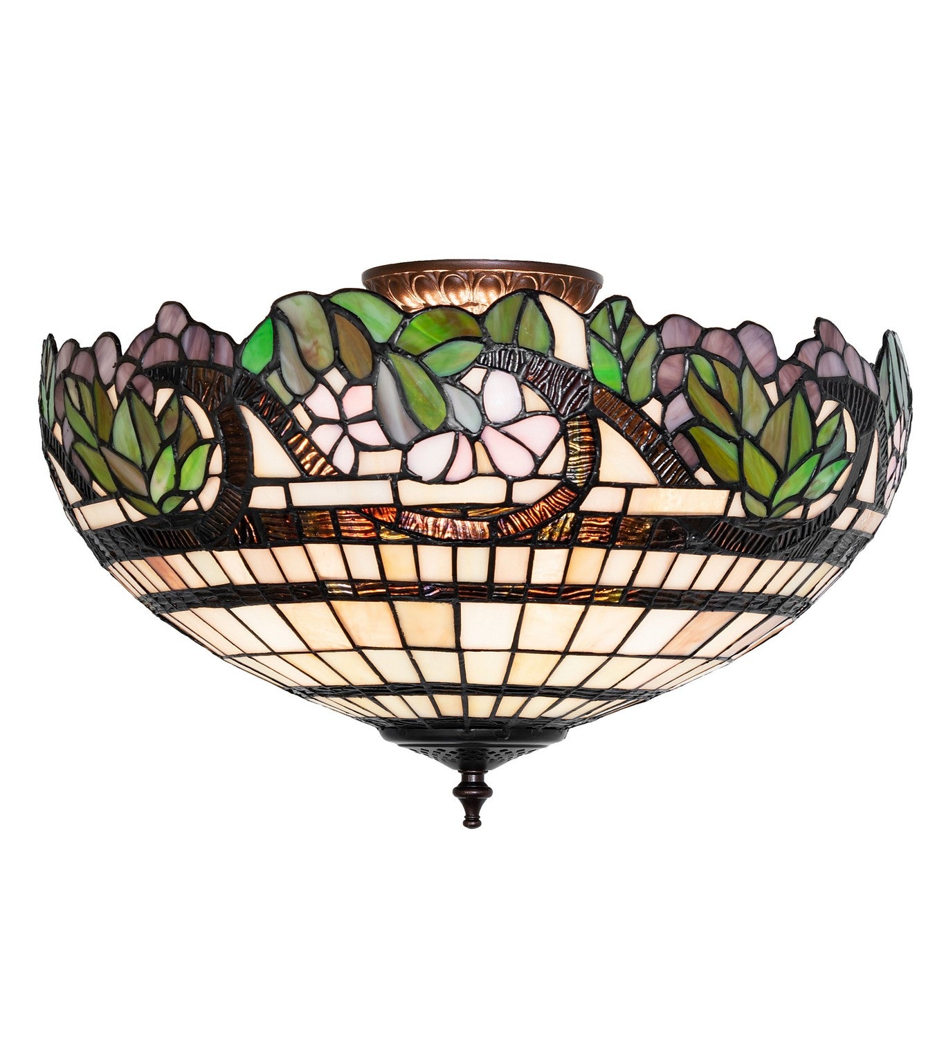 Meyda Tiffany - 267013 - Four Light Flushmount - Handel Grapevine