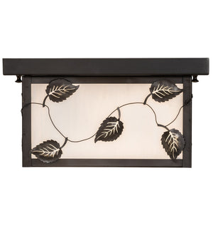 Meyda Tiffany - 269546 - Two Light Flushmount - Hyde Park - Craftsman Brown