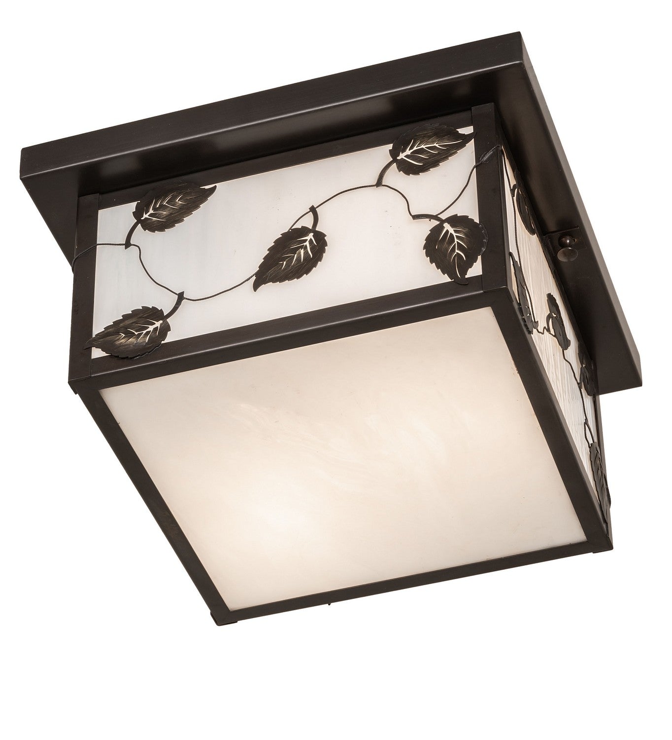 Meyda Tiffany - 269546 - Two Light Flushmount - Hyde Park - Craftsman Brown