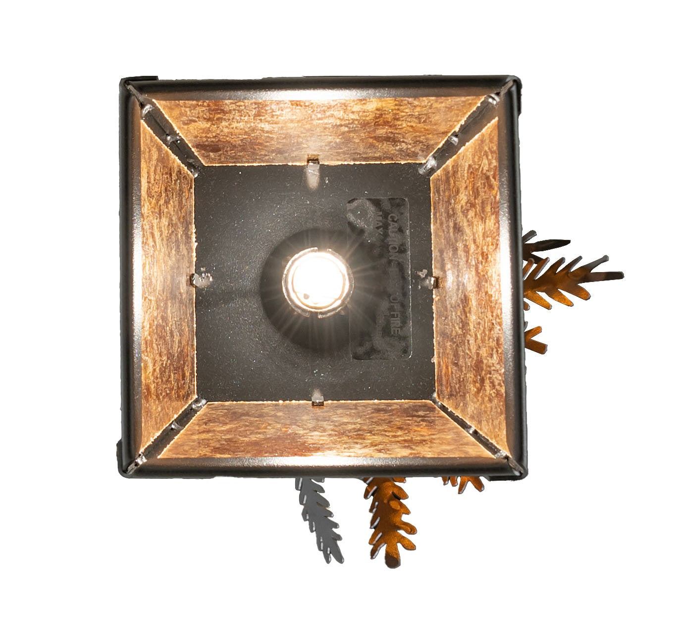 Meyda Tiffany - 270182 - One Light Mini Pendant - Pine Branch - Textured Black