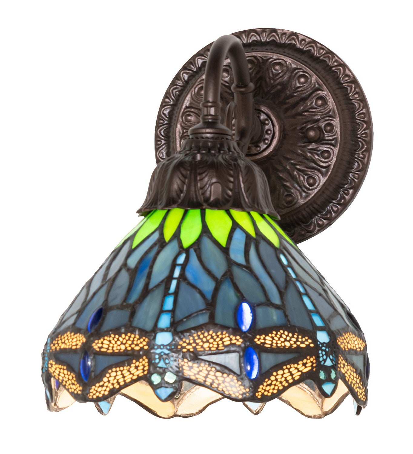 Meyda Tiffany - 270889 - One Light Wall Sconce - Tiffany Hanginghead Dragonfly