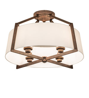 Meyda Tiffany - 271015 - Four Light Semi-Flushmount - Cilindro - Cortez Gold