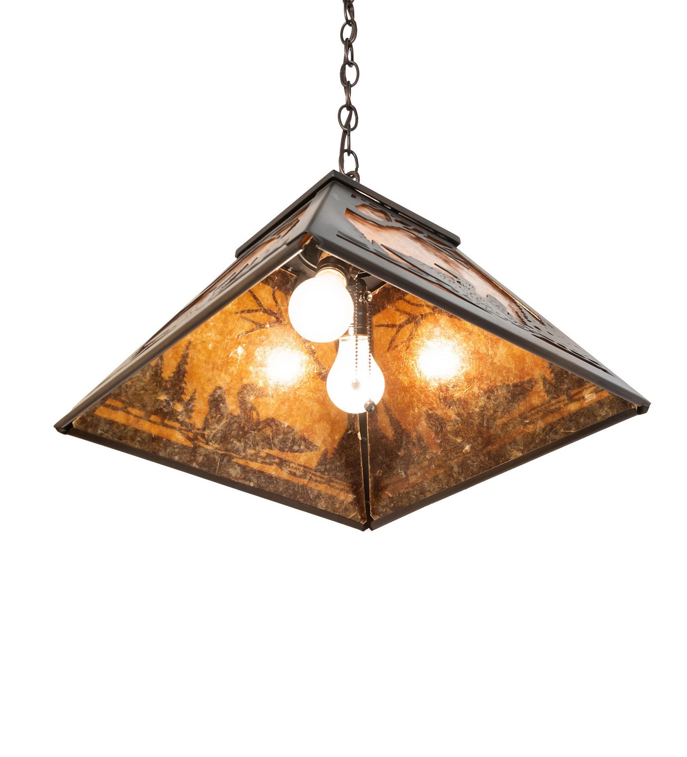 Meyda Tiffany - 271996 - Two Light Pendant - Loon - Dark Burnished Antique Copper