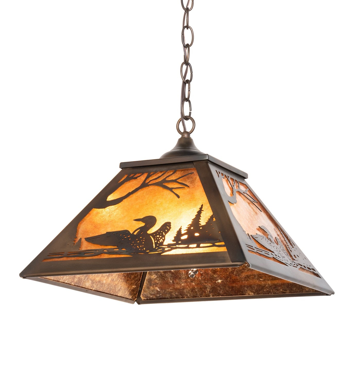 Meyda Tiffany - 271996 - Two Light Pendant - Loon - Dark Burnished Antique Copper