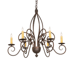 Meyda Tiffany - 273533 - Six Light Chandelier - Squire - Gilded Tobacco