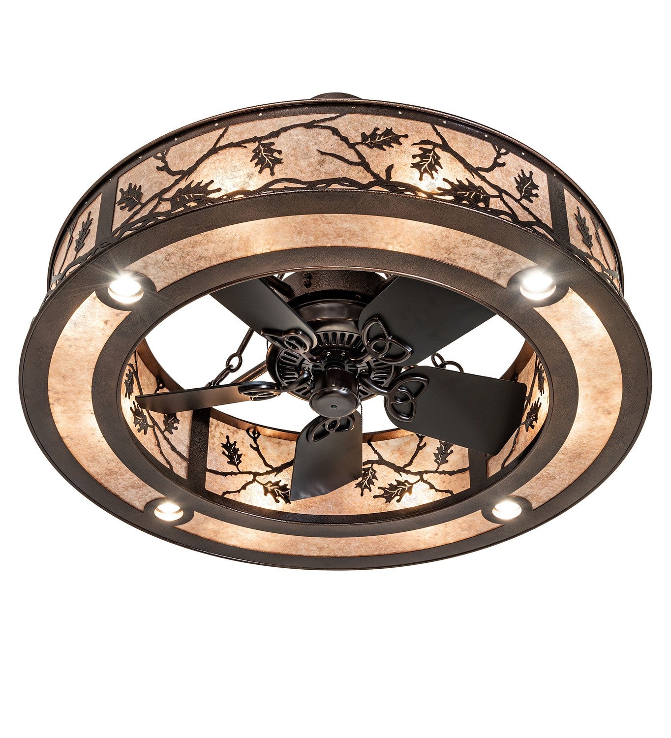 Meyda Tiffany - 273574 - 12 Light Chandel-Air - Oak Leaf - Copper Vein